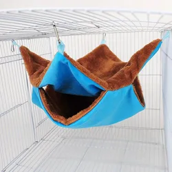 Cozy Winter Double Layer Plush Pet Hammock and Sleeping Bag - S 20x20cm (Blue)