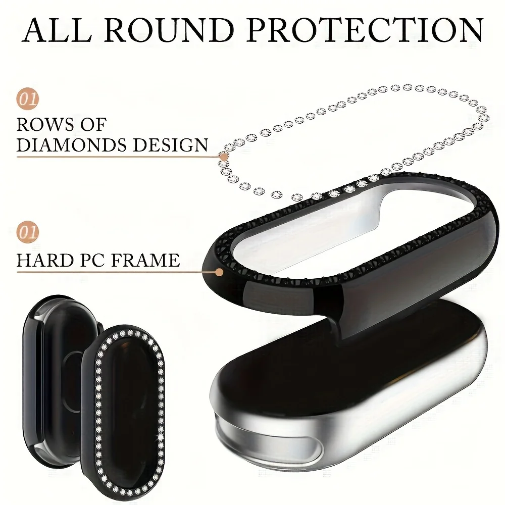 Set of 2 Crystal Rhinestone Bling Protective Frames