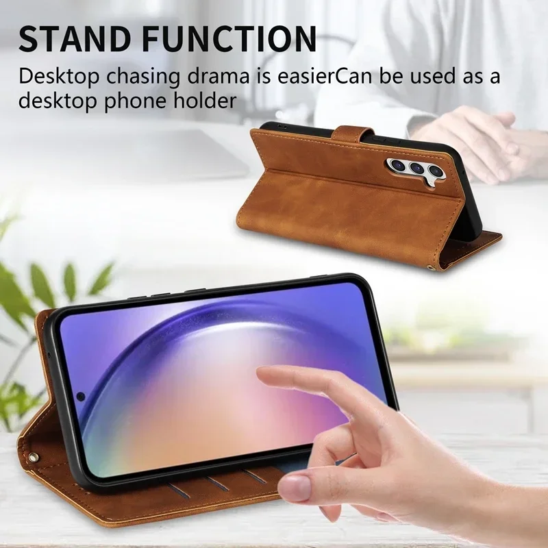 Premium Magnetic Flip Leather Wallet Case - Elegant Protection and Functionality