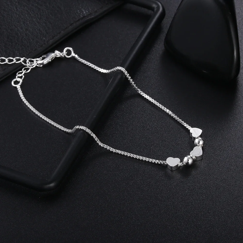 Necklace 925 Sterling Silver romantic heart Pendant 45cm for woman fine party wedding fashion Jewelry Christmas Gifts pendant necklace silver necklace silver pendant silver necklace charms