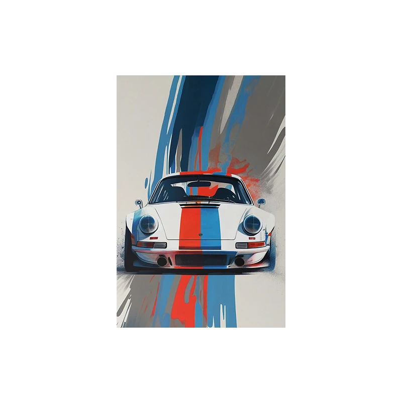 Retro Sports Car 911 Graffiti Canvas Painting Classic F40 Watercolor Poster Fashion Luxury Racing Wall Art Game Room Home Decor image 17