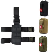 

Tactical Thigh Moll Rig EDC Pouch Medical EMT Emergency First Aid Kit Pouch Survival IFAK Pouch with Drop Leg Pannel Platform
