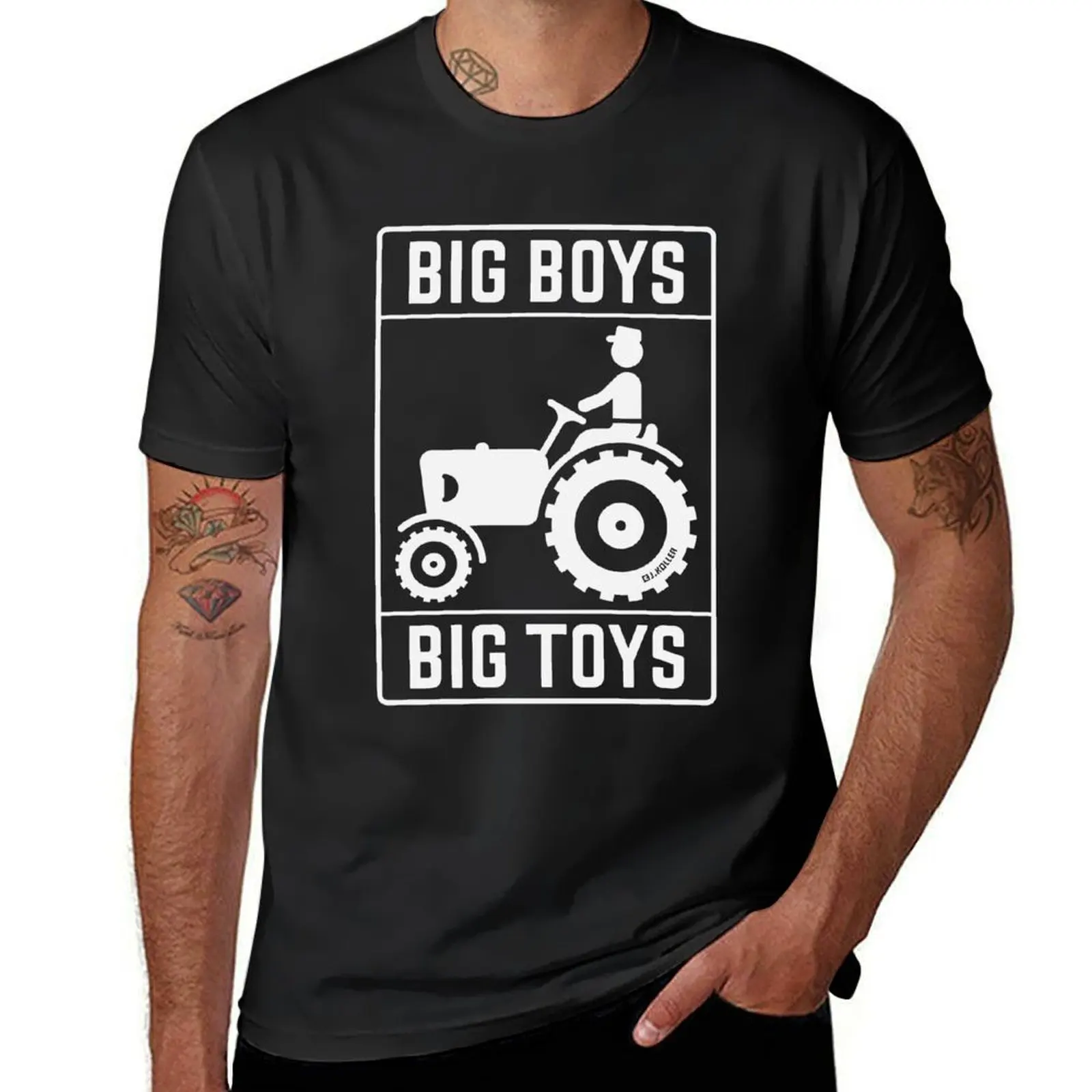 

Big Boys – Big Toys (Tractor / Traction Engine / White) T-Shirt Blouse new edition sports fans t shirts for men graphic