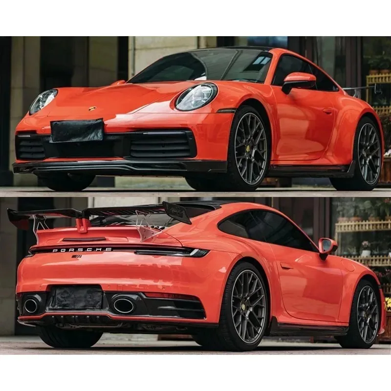 Body Kits for Porsche 911 992 TechArt Dry Carbon Fibre Rear Lip FRONT LIP Spoiler Side Skirts Car Modification Bumper Decoration
