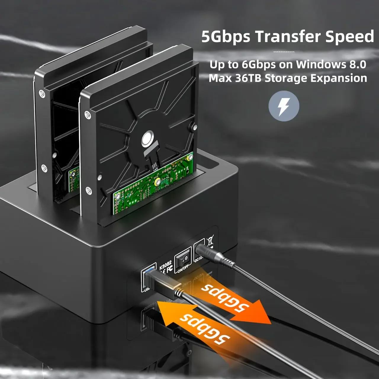 Maiwo-dual-bay Hard Drive Dock Expansão com Clonagem Offline Suporta Expansão Hub Usb 3.0 Sata Hdd 2.5 3.5 - Imagem 6