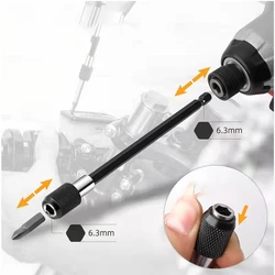 1/4 Inch Head Extension Rod Batch Magnetic Screwdriver Bit Quick Transfer Lever Self-locking Extension Rod 60/100/150mm Hex Tool