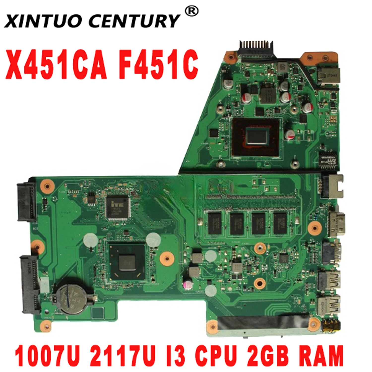 

Оригинальная материнская плата X451CA для ноутбука Asus X451C X451CA F451C, материнская плата с процессором 1007U 2117U I3 2 Гб ОЗУ DDR3 100%, протестированная работа