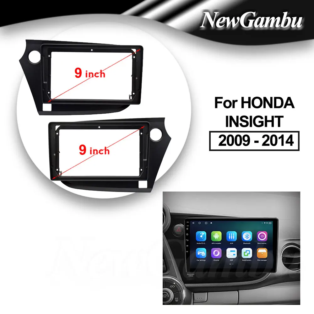 

9-дюймовая Автомобильная рамка NewGambu для HONDA вискоза 2009-2014 ABS LHD RHD Радио панель DVD приборная панель установочный ободок Android