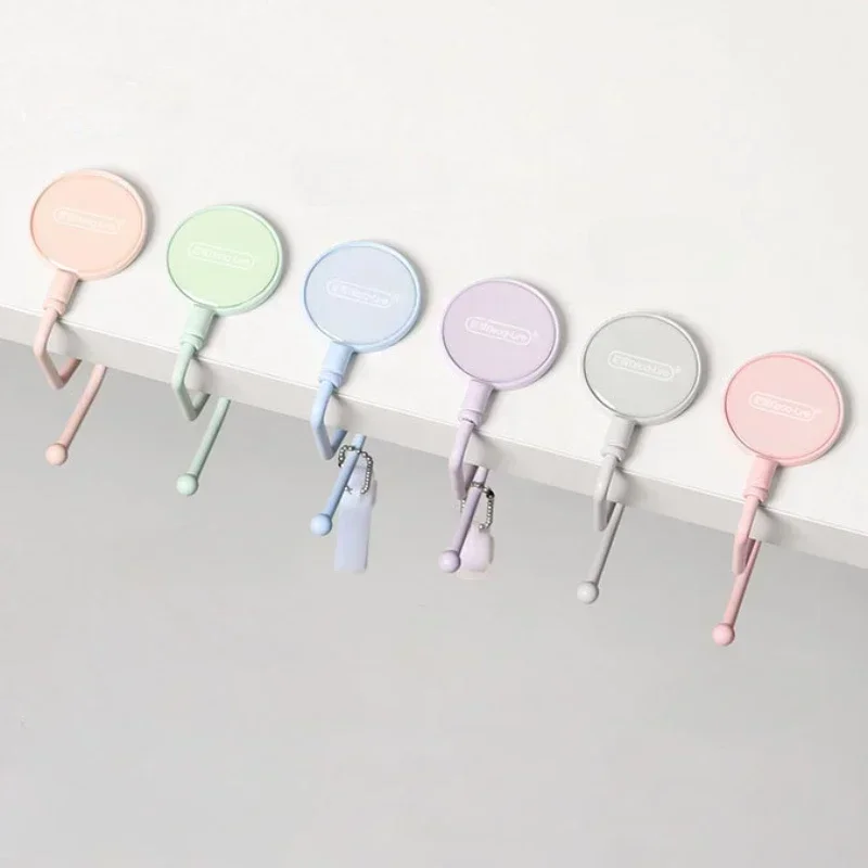 Cute Morandi Bag Hanger Heavy Duty Table Purse Bag Hooks Travel Handbag Kawaii Table Side Hanger Office Desk Organizers 1Pcs