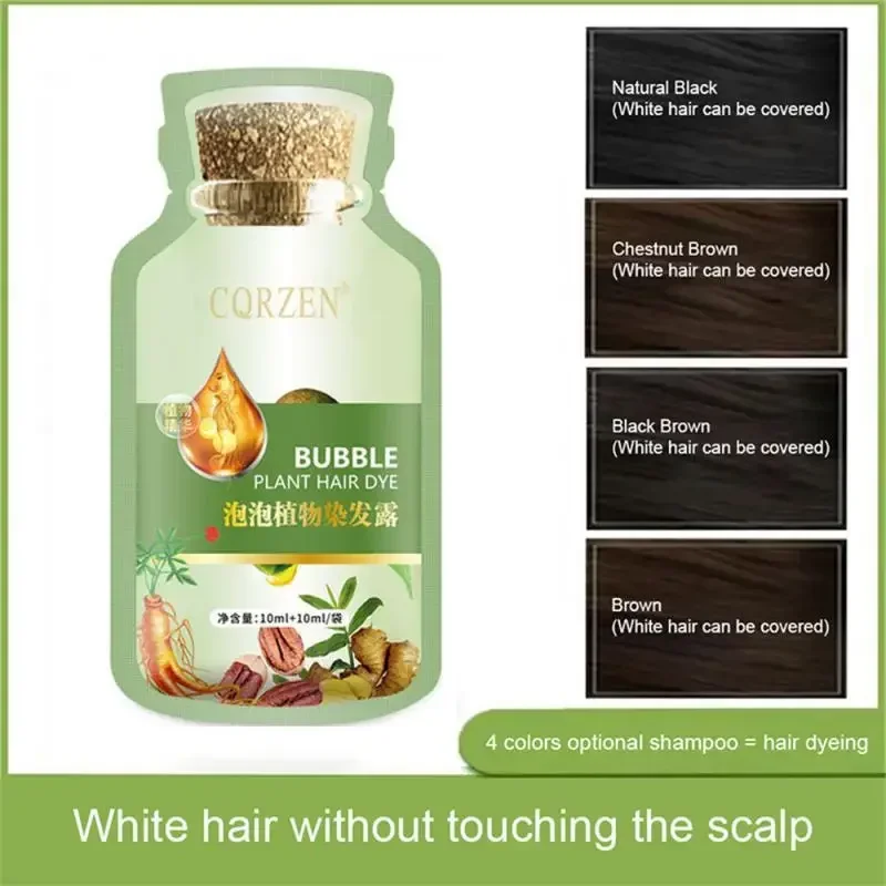 

Natural Dye Non-toxic Bubble Hair Dye Gentle Enhance Shine Plant Hair Dye Coloring Tools Organic Cover White Hair