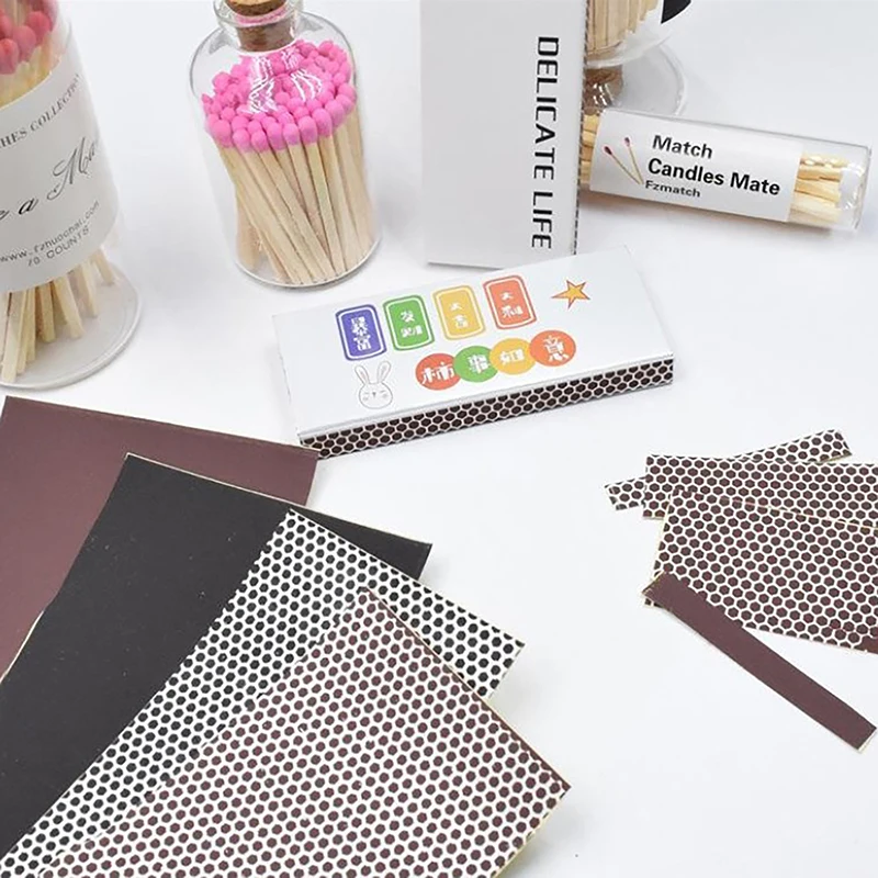 1Sheet Matchstick Striker Sticker Adhesive Matches Skin Flame Paper Phosphorus Sheet Match Striker Paper DIY Candle Accessories matchstick striker