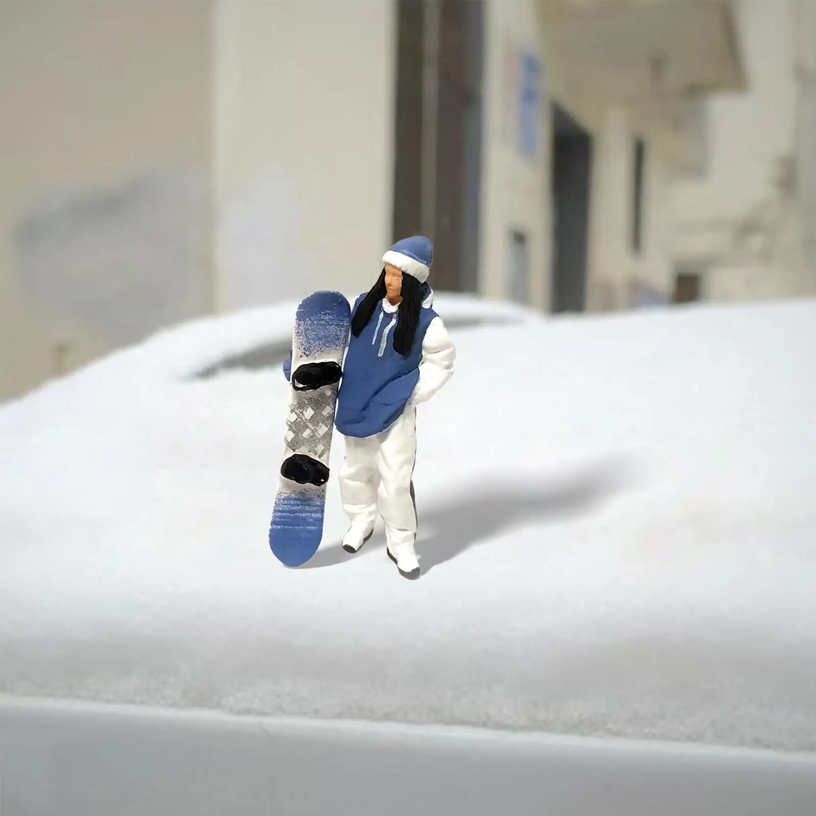 1:64 Painted Figure Mini Model Miniature Resin Diorama Skiing Ski Lady –  mycrazybuy store