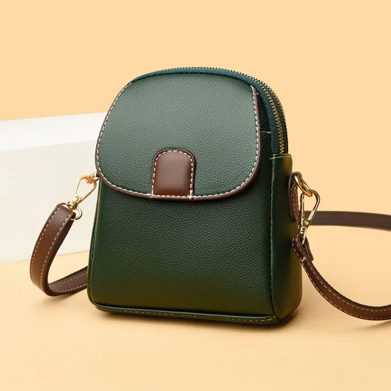 New Fashion Women's Single Shoulder Small Bag Trendy Cell Phone Pouch Soft Leather Versatile Crossbody Bag
