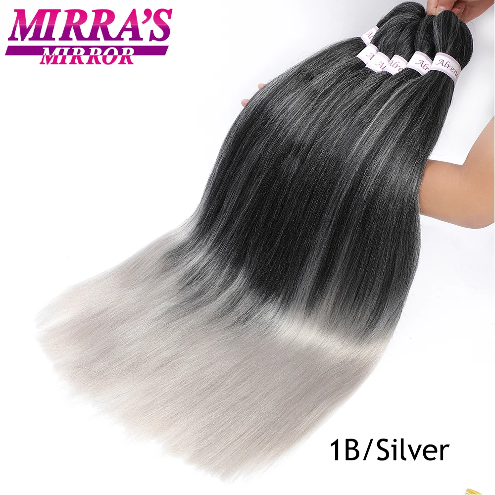 Mirra's Mirror vorgedehntes Flechthaar, 6/8 Stück, Jumbo-Zöpfe, synthetische Haarverlängerungen, einfach zu flechten, Crochet Twist Braids – Detail 20