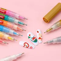 12 Color Nail Art Pen Quick Dry Waterproof Painting Graffiti Acrylic Pen DIY Design Abstract Line Nail Art Beauty Tool Supplies 2