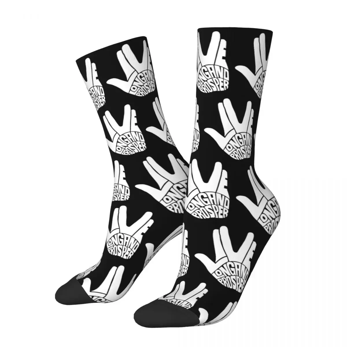 Stars Trek Live Long And Prosper Theme Dress Socks Merch For Women Men Compression Print Socks
