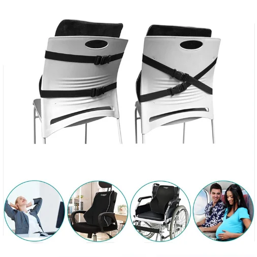 Seat Cushion Lumbar Support Memory Foam For Office Home Car