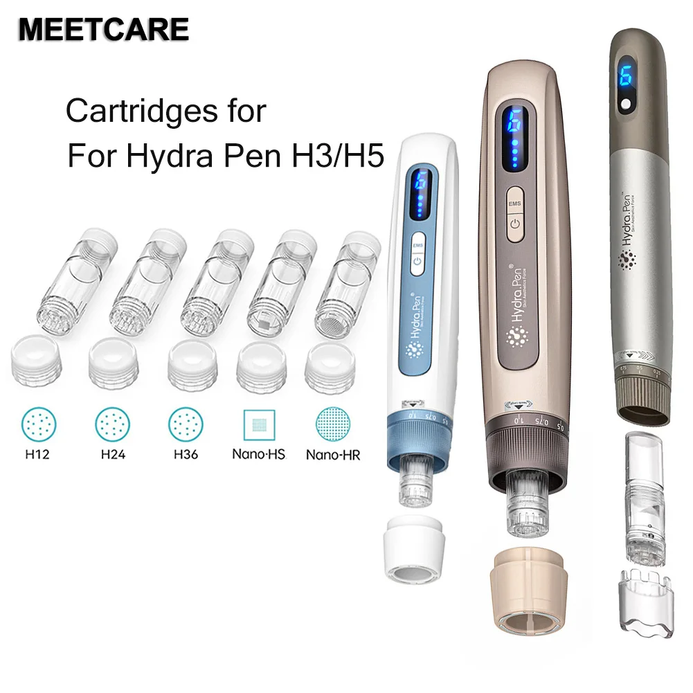 10pcs H3 H5 Cartridge Needle for H3 / H5 Hydra Microneedle Pen Adjust Liquid Microneedling Needles Hydrapen 12pin 24pin 36pin H microneedling needle cartridge,microneedling cartridge