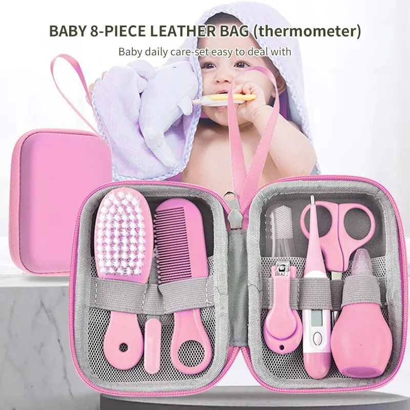 8 PCS Child Care Cleaning Set Nail Clippers Comb Massage Soft Bristle Brush Set Kit Baby & Maternity