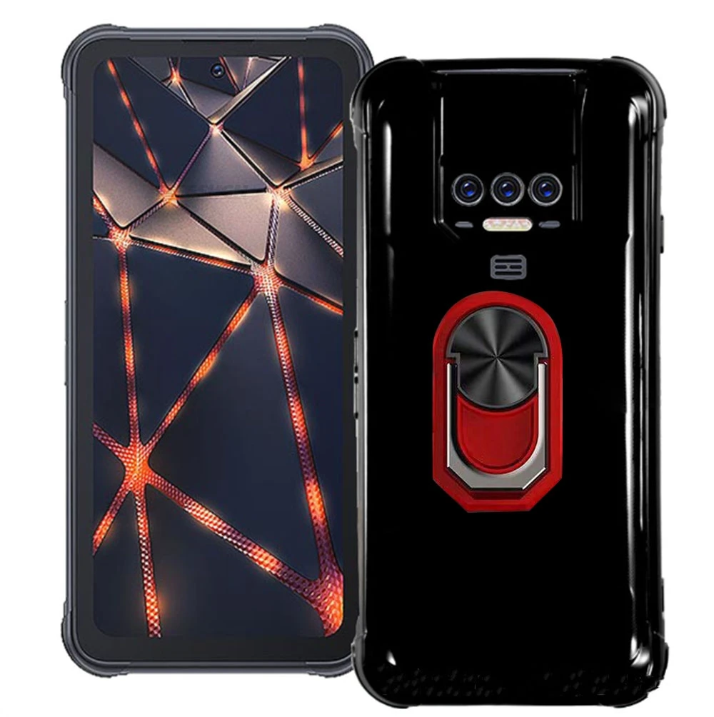 Enhanced Product Title:  
Durable Back Finger Ring Soft TPU Silicone Phone Case with Bracket Attachment