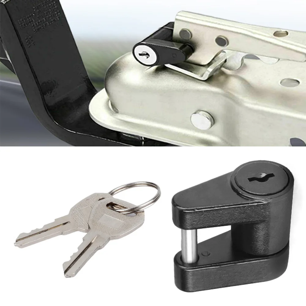 

1/4" Zinc Alloy Small Trailer Lockstitch Trailer Hitch Coupler Lock For Locking Hauling Security Towing Tow Bar