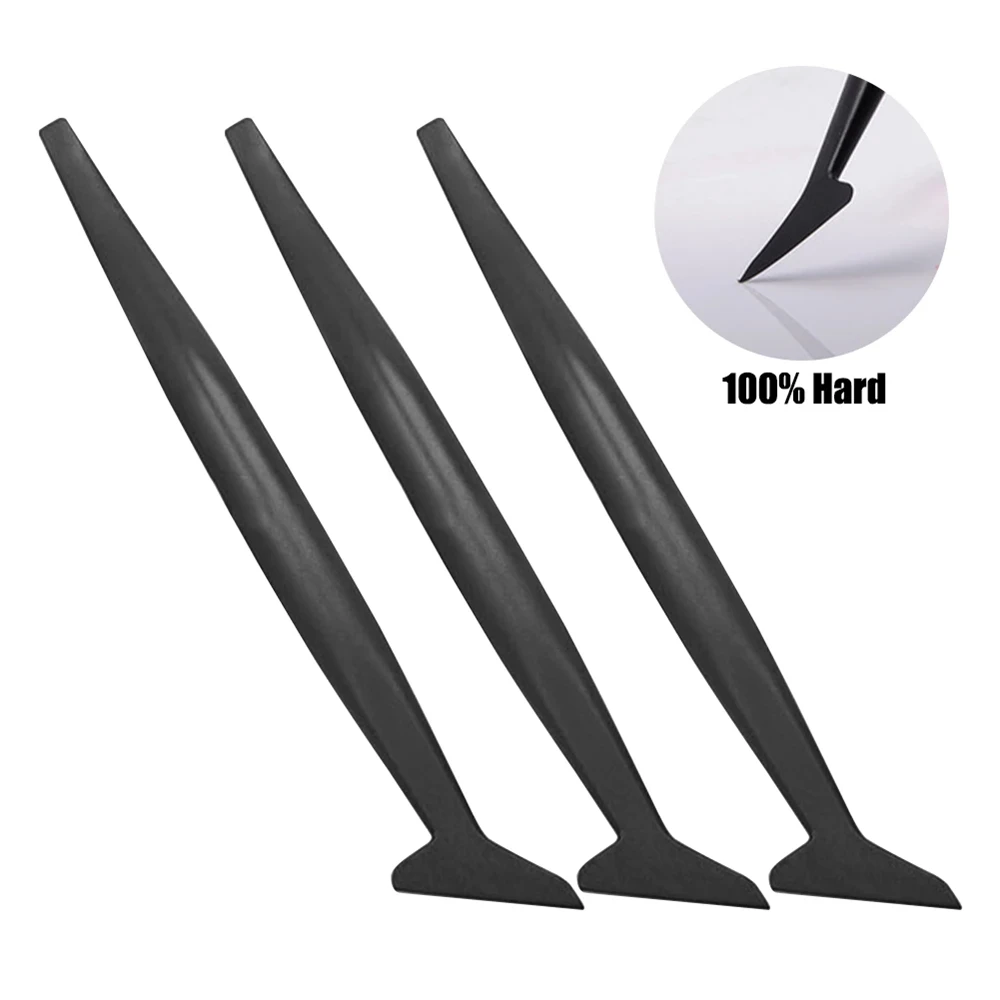 3Pcs Car Stickers Hardness Wrap Vinyl Tools Micro Squeegee Scraper Car Micro Gasket Squeegee Film Wrapping Scraper car wrapping tools vinyl squeegee window tinting squeegee automotive film tools