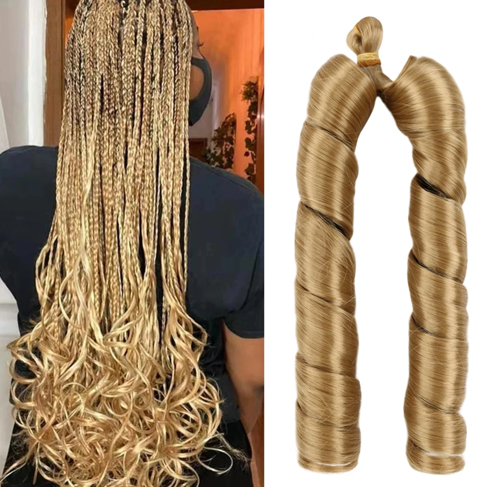 20 Inch Loose Wave Crochet Hair Wavy Synthetic Braids Hair Extensions Pre Stretched Braiding Hair For Black Women Hair Expo City