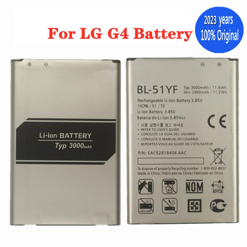 

High Quality 3000mAh BL-51YF BL51YH Battery For LG G4 H815 H811 H810 H818 VS986 US991 LS991 F500 G Stylo F500 F500S F500L F500K