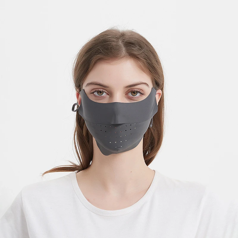 Masque facial de protection solaire anti-UV unisexe, bandana respirant réglable pour le cyclisme, la chasse et la course à pied, écharpe de sport
