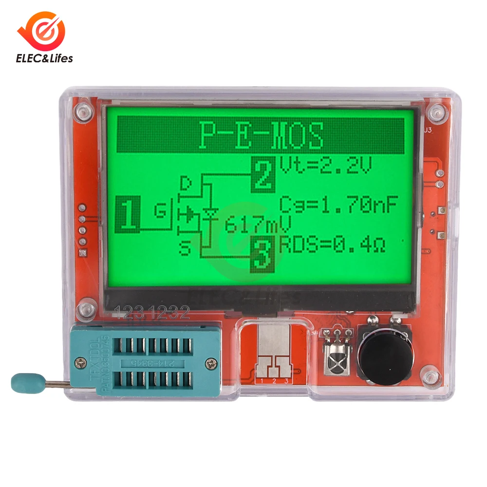 LCR-T10H Multifunctional Transistor Tester With Large Screen Graphic Display And 3.7V Lithium Battery For Diode Triode Capacitor 5