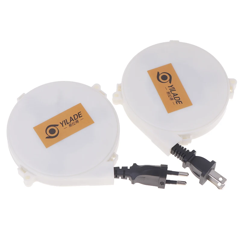 Efficient 220v Retractable Camping Power Reel Cable, US EU Compatible, 1.6m Length
