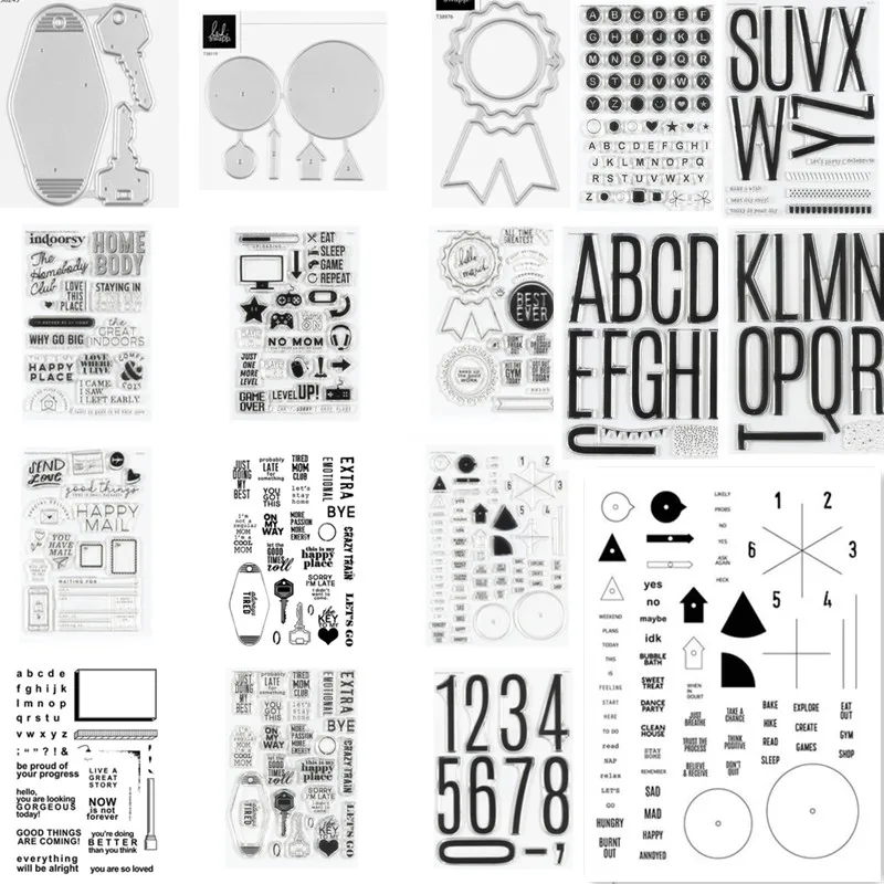 새로운 영어 클리어 스탬프 인감 DIY 스크랩북 사진 앨범 장식 A6533