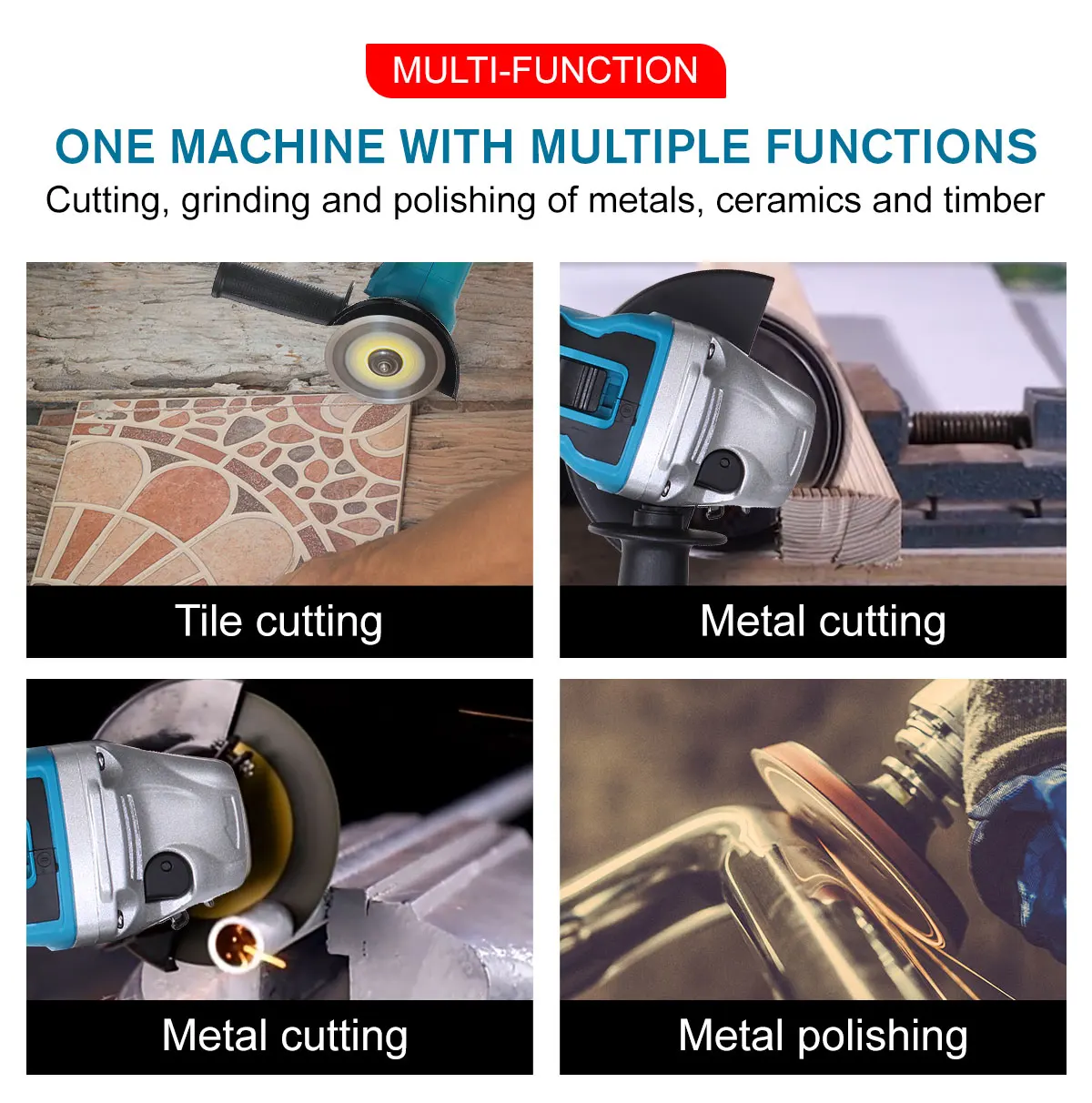 Kamolee M14 귯ø  ޱ ׶δ, 125mm, 5 ġ, 18500RPM, 4  ӵ , Makita 18V ͸ ȣȯ 
