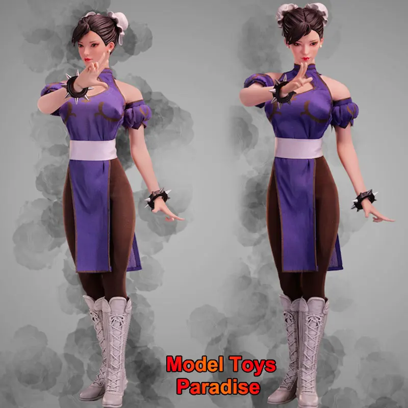 Nrtoys Nrtoys35 1/6 Donne Soldato Combat Chun Li Clothes Set Street Fighter Head Carving Boots Fit 12 Pollici Action Figure Body