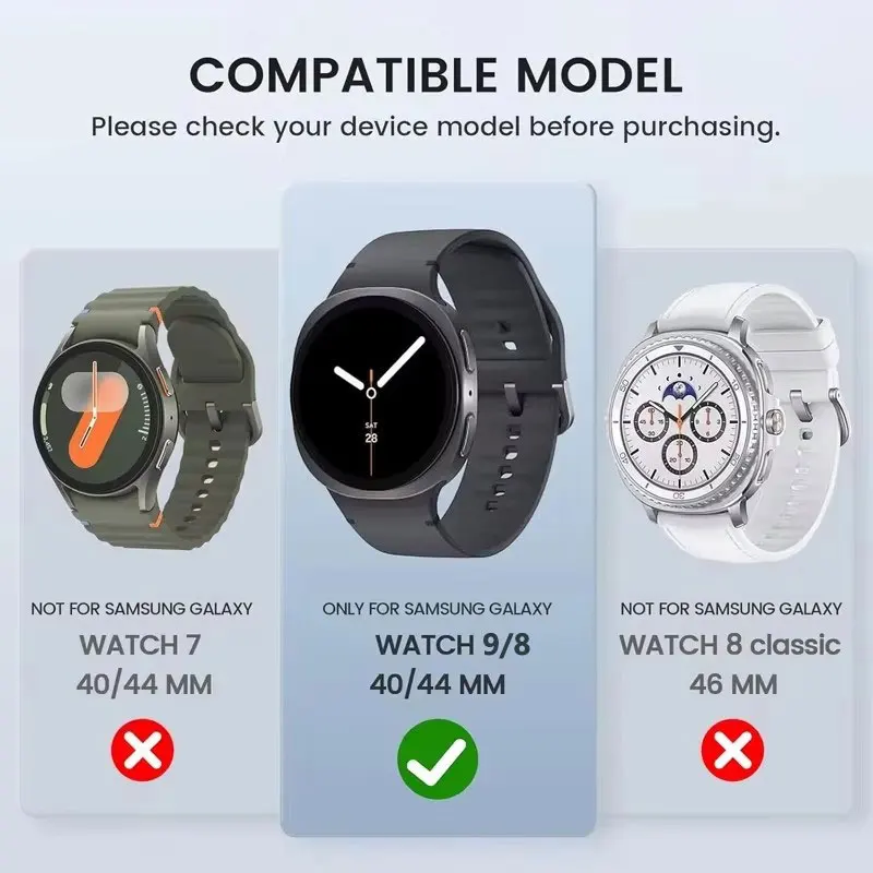 Premium Soft TPU All-Around Protective Watch Case with Screen Protector, 40mm/44mm