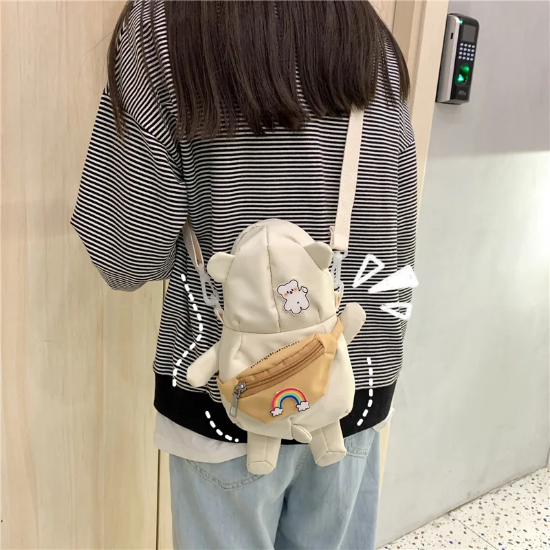 

Women Crossbody Bag Cute and Funny Shopping Shoulder Bag Spring and Summer Ugly Little Bear Simple ShoulderTravel Tote Bag