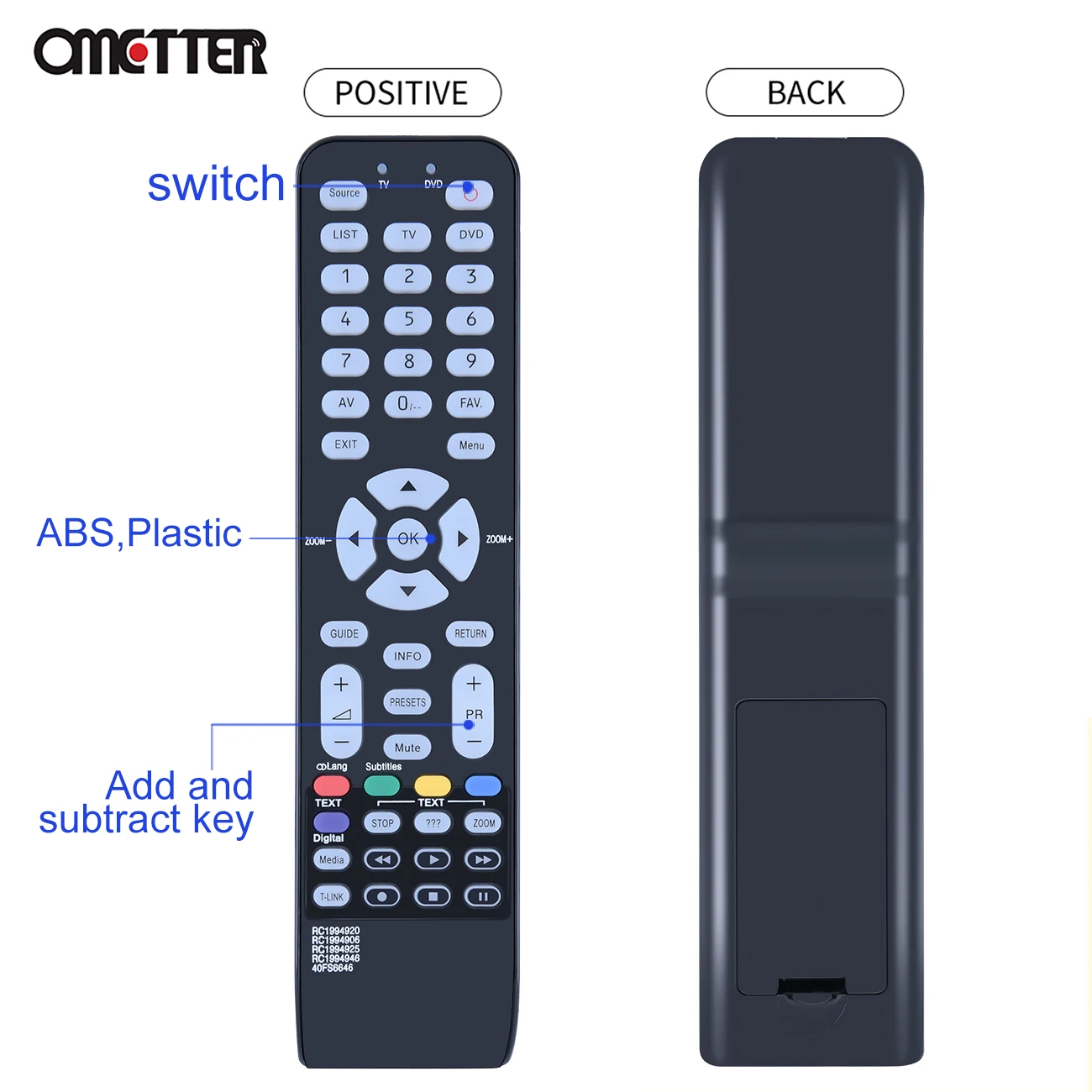 Mando a distancia para TCL Smart TV RC802N YAI3 YUI2 YU14 YUI1 YU11 65C2US  75C2US 43P20US U65S9906 U43P6006