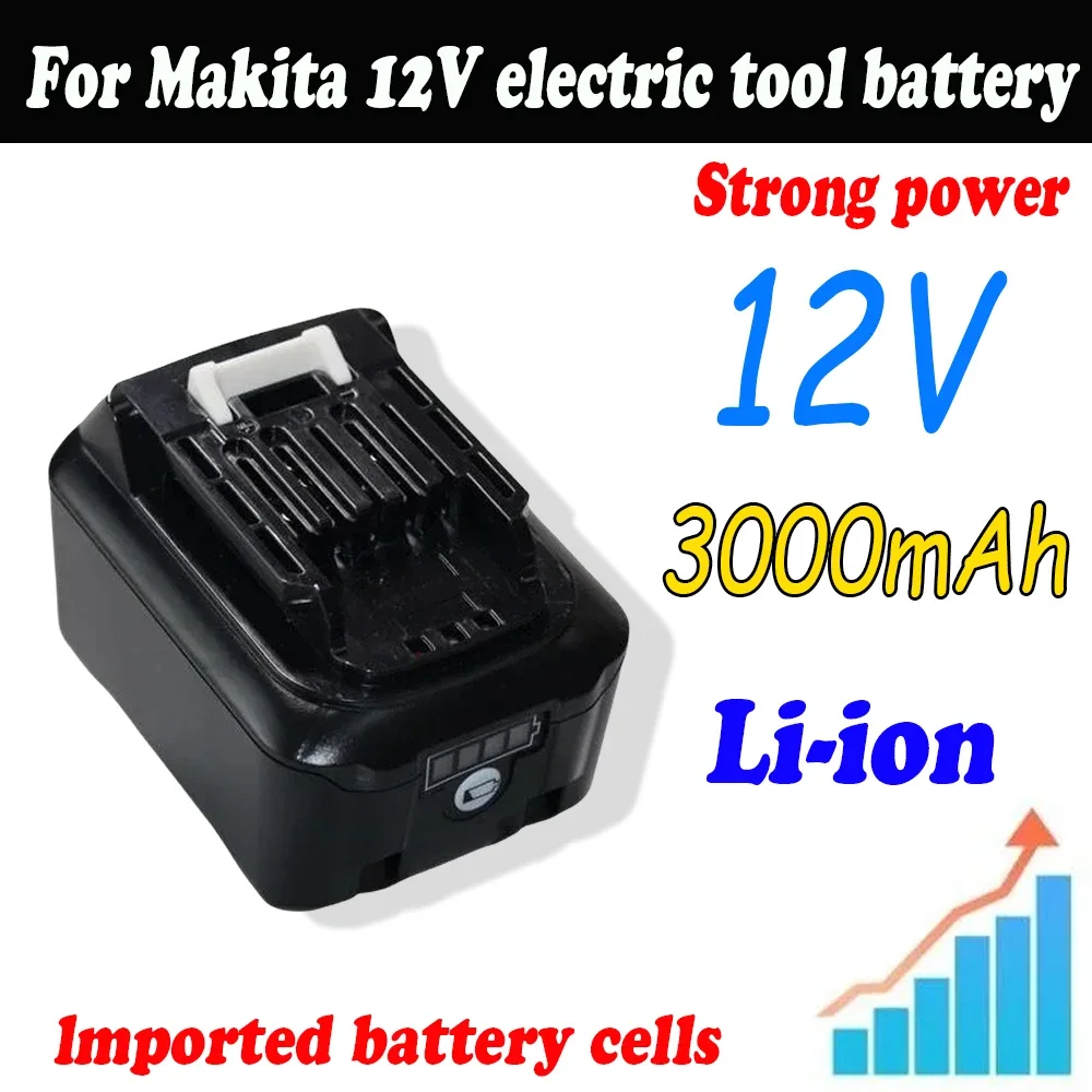 

12V 3.0Ah Li-ion Power Tool Replacement Rechargeable Battery For Makita BL1015 BL1020B BL1040B BL1041 BL1016 DF031D DF331D