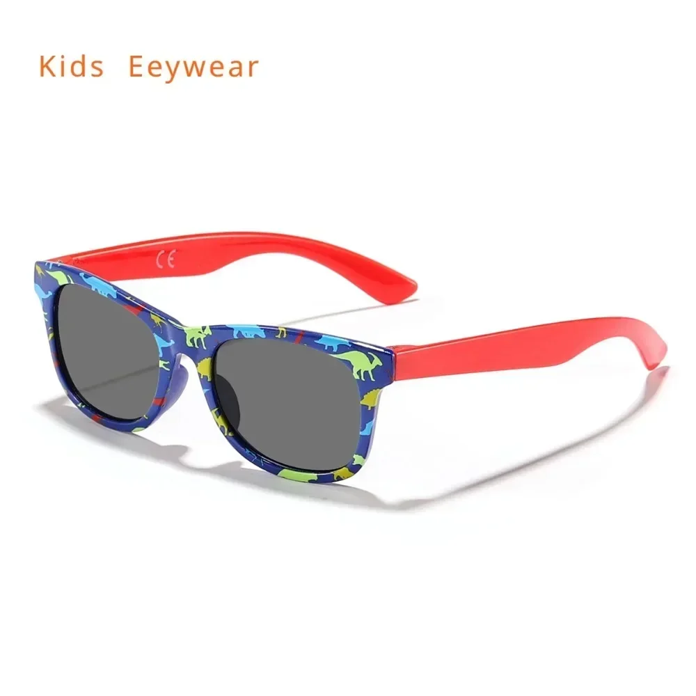Kids Sunglasses Summer Square Children's Outdoor Sunshade Sunglasses Kids Cartoon Dinosaur Cute Baby Trendy Sun Glasses Girls Boys Eyewear