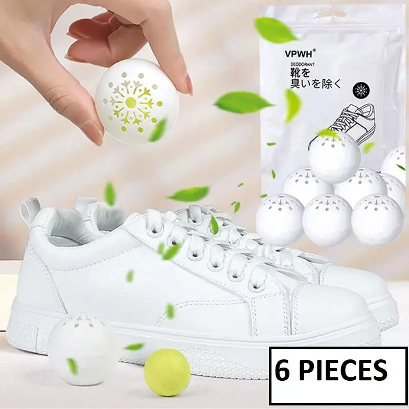 

6PCS Deodorizer Freshener Balls For Shoes Wardrobe Shoe Cabinet Odor Removal Deodorant Sneakers Freshener Smell Ball For Drawers