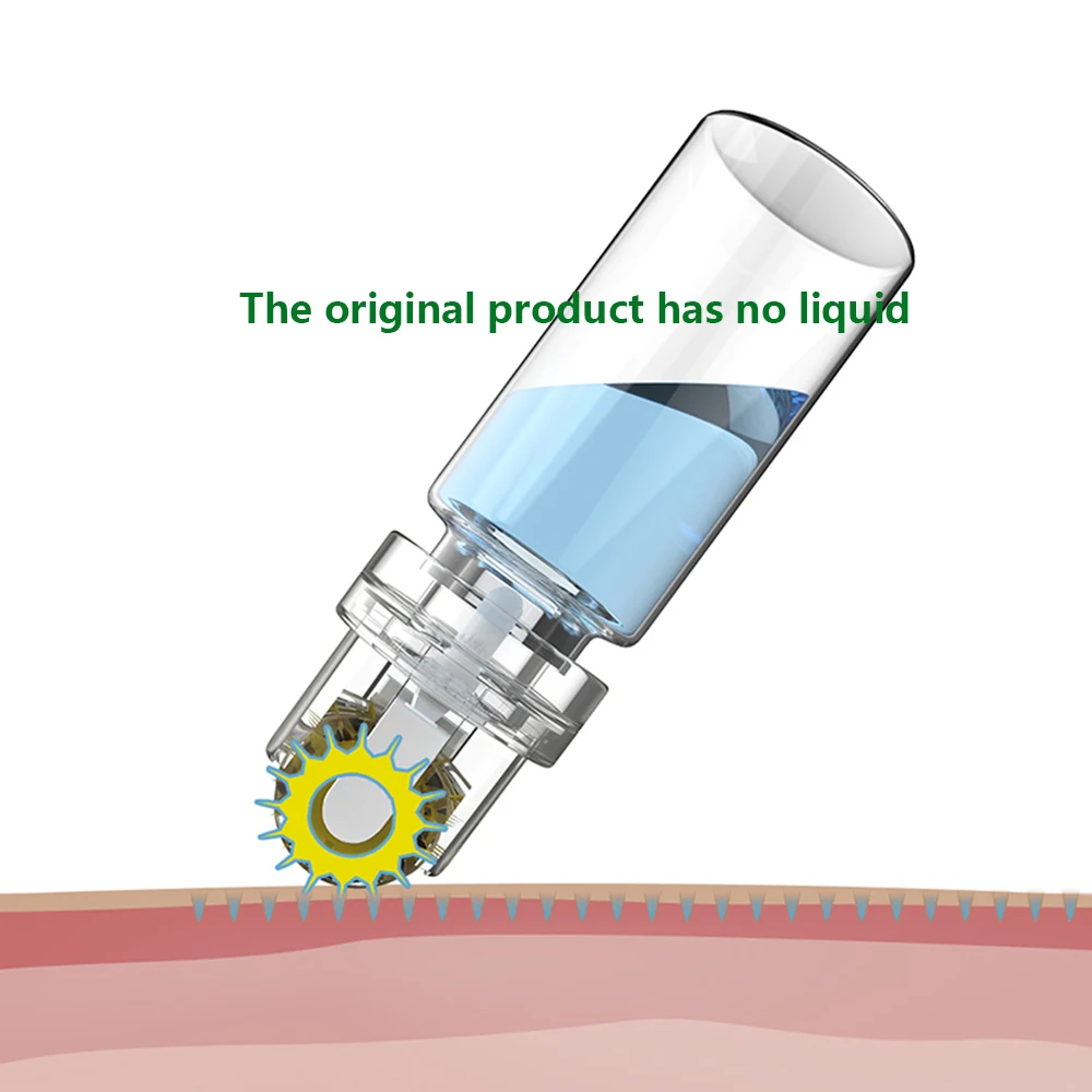 Hyaluronic Acid Serum Applicator Microneedling Hydra Roller 64Pins Titanium Derma Roller Micro Needle Skin Care Face