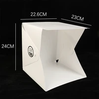 Photography LED Light Room Photo Studio Light Tent Soft Box Backdrops Photobox 22CM Portable Folding Lightbox For DSLR Camera - Image 6