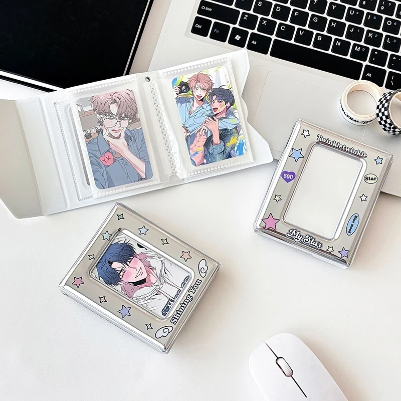 3 Inch Card Organizer Card Book Postcard Storage Book Idol Mini Photo Double Sided Photocards Holder Collector Binder