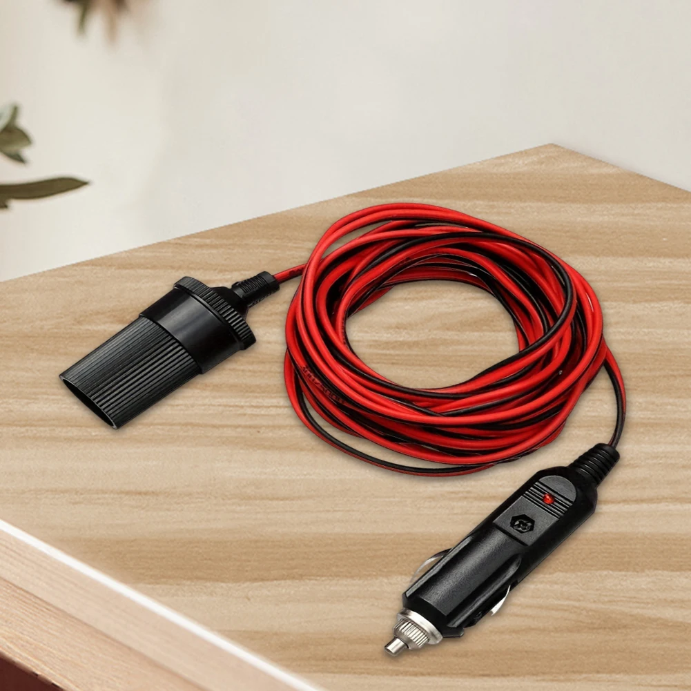 2M/5M Zigarettenanzünder-Verlängerungskabel, 12/24V 10A, robustes Verlängerungskabel, Zigarettenanzünder-Stecker, Kabel, Innenstecker auf Steckdose – Detail 4