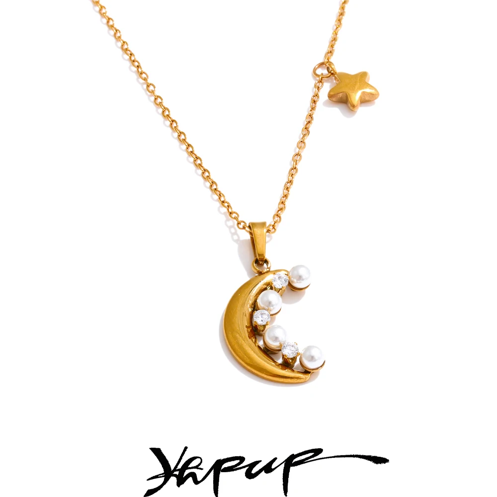 Yhpup Necklace Stainless Steel Women