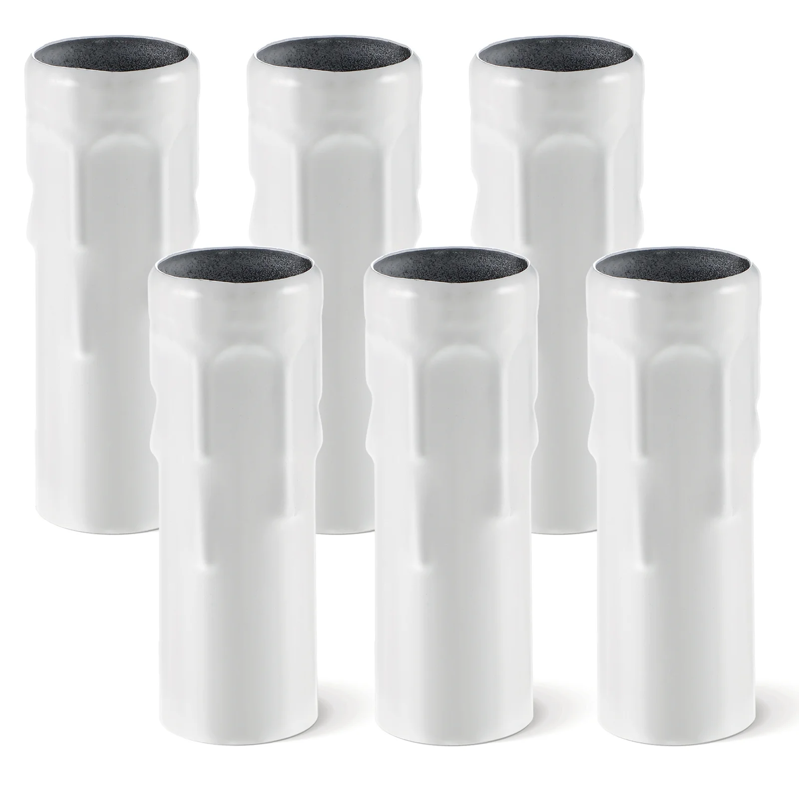 

6 Pcs Holder Tear Sleeve Socket Covers Iron Tube Light Fittings White Chandelier Accessories Wall Holders