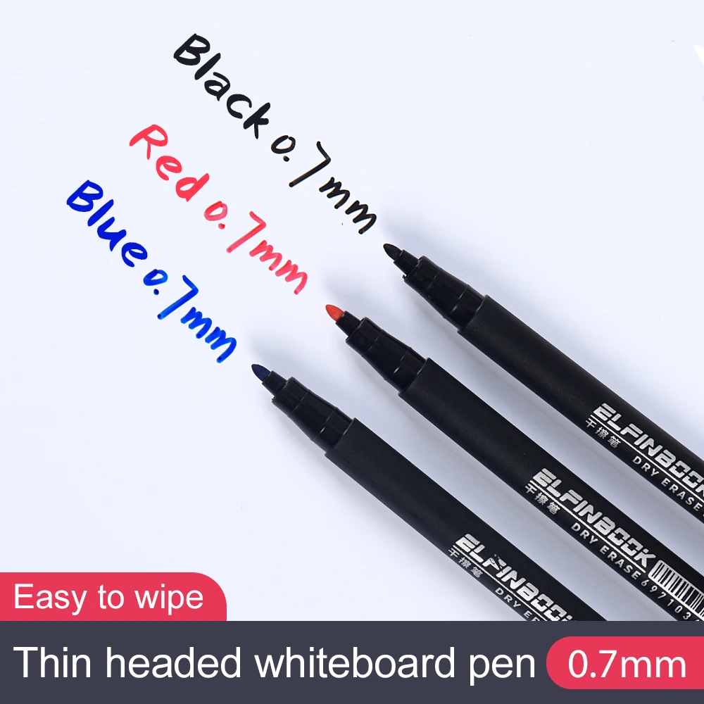 0.7mm Dry Erase Art Markers Pens Erasable Whiteboard Marker Pen Office School Meeting record Stationery Extra Fine Tip white marker pens,marker pens,pen marker,dry erase markers,whiteboard pens