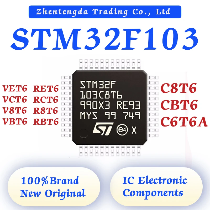 STM32F103C6T6A-STM32F103C8T6-STM32F103CBT6-STM32F103R8T6-STM32F103RCT6 ...