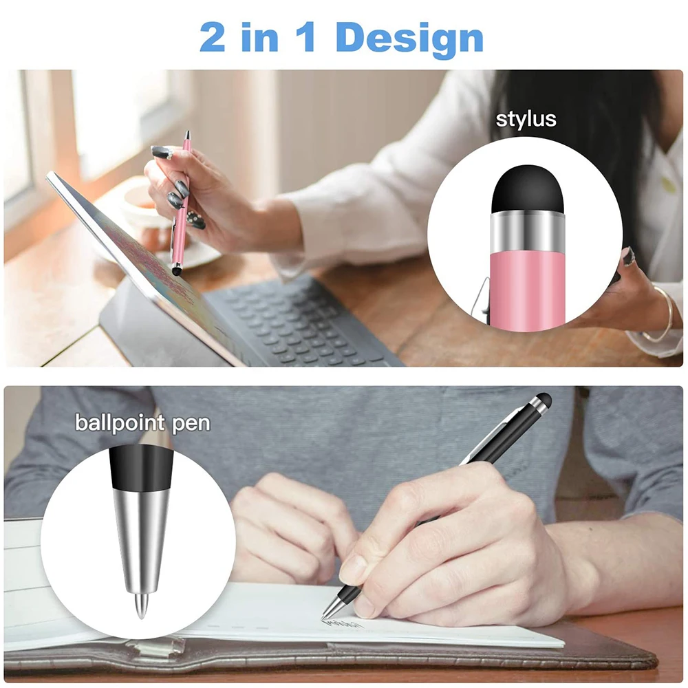 12 Pcs 2 in 1 Universal Stylus Pen Drawing Tablet Capacitive Screen Touch Pen for Mobile Phone Apple iPad Durable Touch Pencil stylus pen ipad stylus touch screen stylus