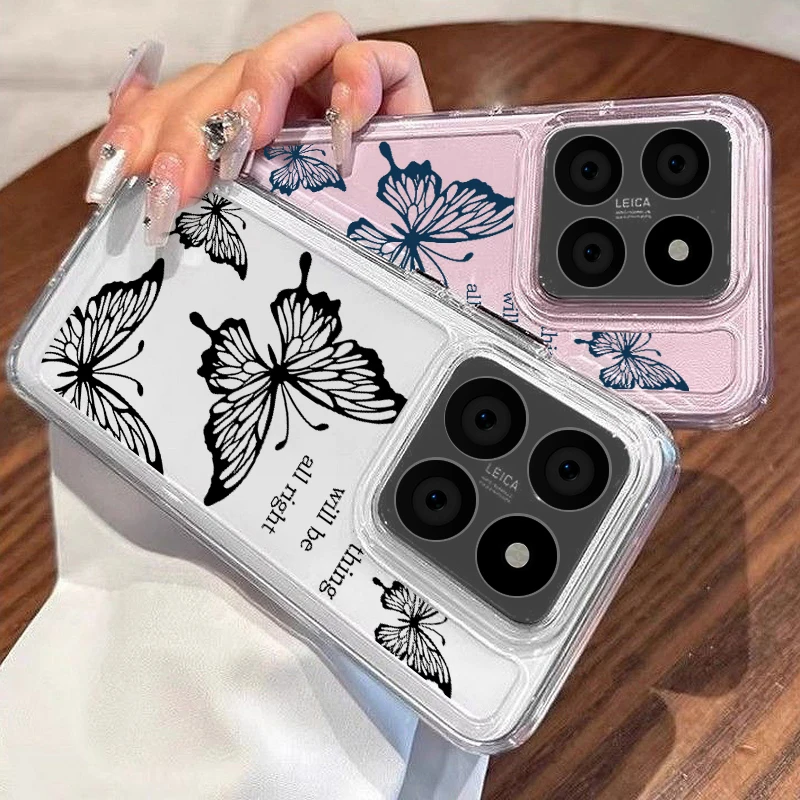 Elegant Hollowed Out Butterfly Clear Phone Case